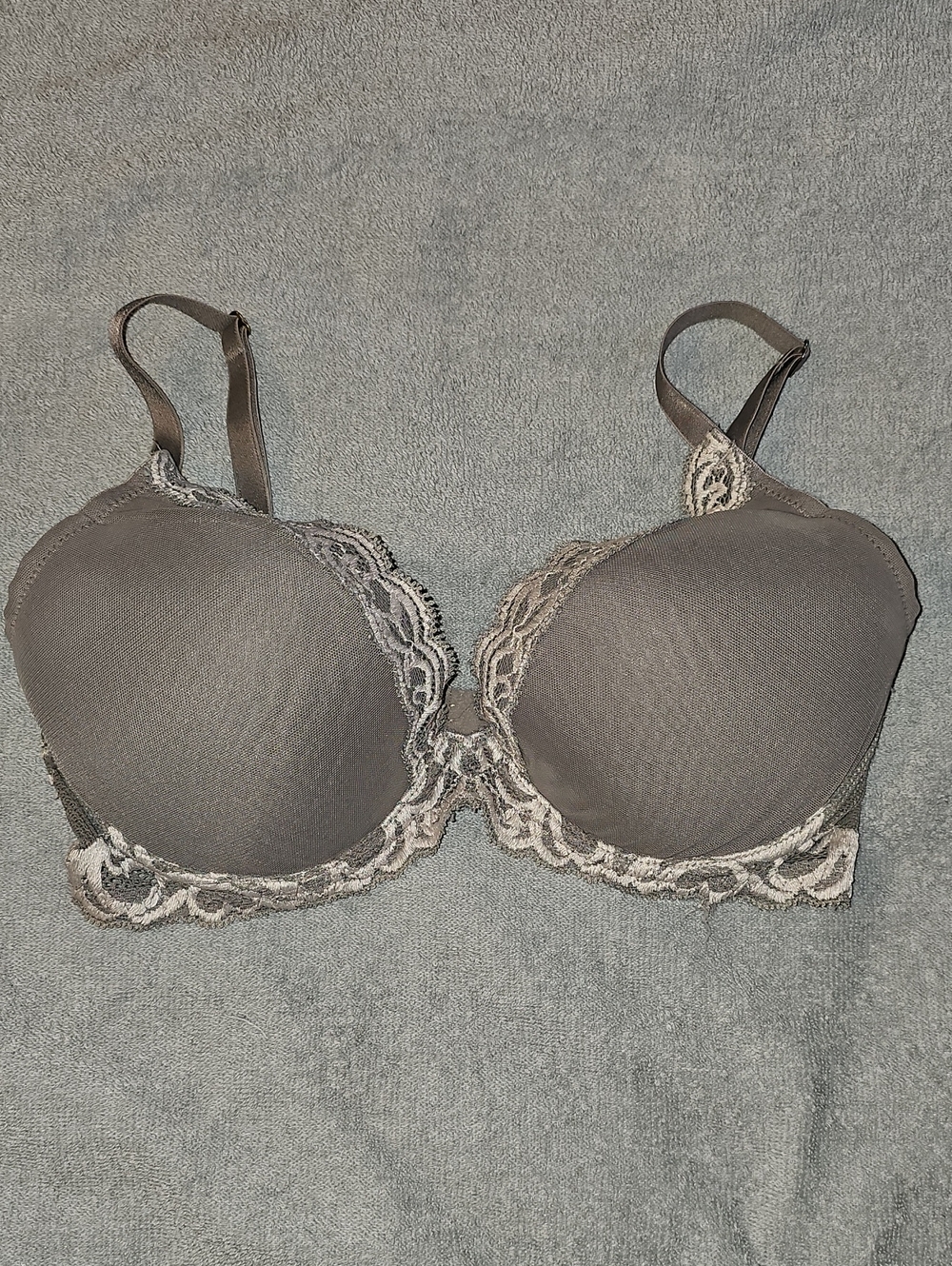 Natori Lace Trim T-Shirt Bra - Taupe Size 34D